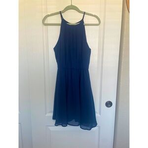 Lush halter neck chiffon dress